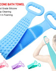 Silicone Exfoliating Bath Shower Body Brush Scrub Belt (28'')