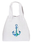 AnemosS Anchor Patterned Beach Bag