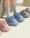 Winter Plush Shark Slippers