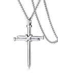 Metal Punk Cross Pendant Necklace