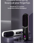 2-in-1 Wireless Hair Straightener & Curler Brush