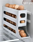 4-Layer Automatic Egg Roller Tray – Large Capacity Refrigerator Storage Box