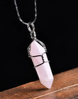 Natural Amethyst Crystal Point Pendant: DIY Jewelry Gift