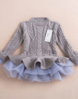 Kids Winter Knitted Chiffon