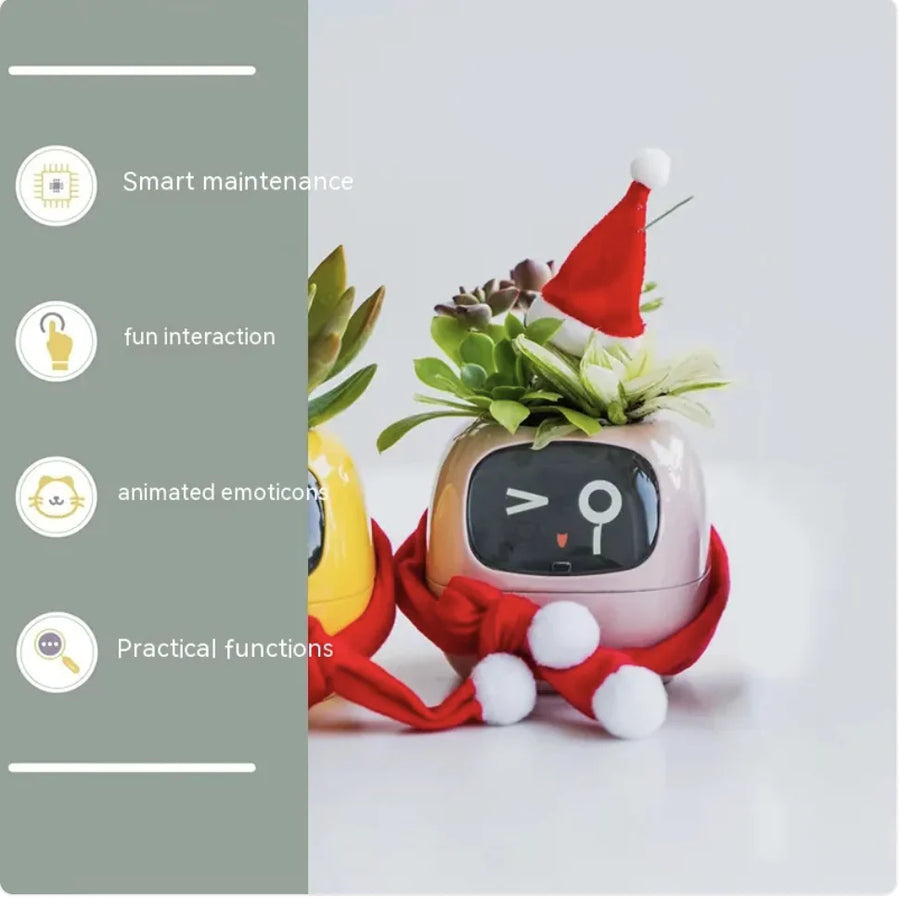 Smart Planter with AI: 49 Expressions, 7 Sensors for Easy Plant Care