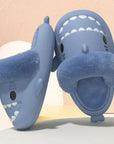 Winter Plush Shark Slippers