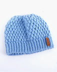 Winter Knitted Women's Ponytail Hats