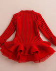 Kids Winter Knitted Chiffon