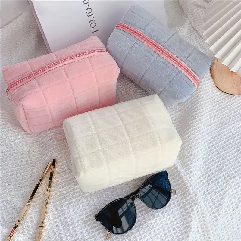 Cute Faux Fur Makeup Bag for Women