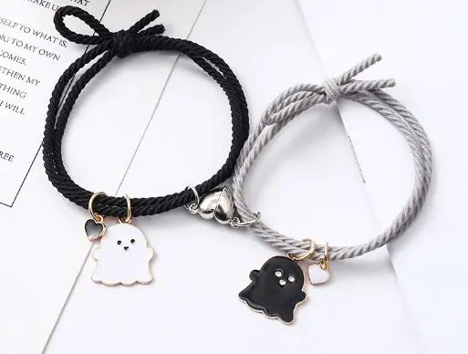 Ghost Emoji Couple Bracelet