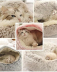 Winter Long Plush Cat Bed