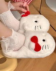 Kitty Kawaii Fluffy Fuzzy House Shoe Slippers