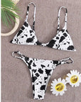 New Cow Print Swimsuit Women