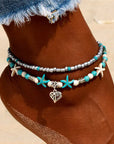 Sea Shell Beads Multilayer Anklets