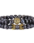 Lion Head Bracelet and Crown Bracelet set!