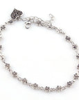 Silver Bead Chain Anklet for Women and Girls