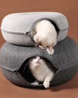 Donut Cat Bed Pet Cat Tunnel Interactive Game Toy