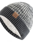 Two-Tone Winter Knitted Beanie