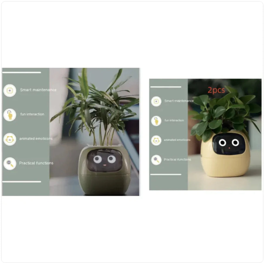 Smart Planter with AI: 49 Expressions, 7 Sensors for Easy Plant Care