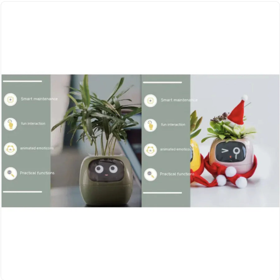 Smart Planter with AI: 49 Expressions, 7 Sensors for Easy Plant Care