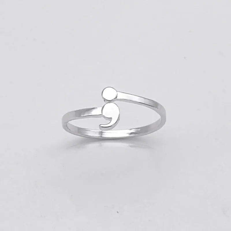 Semicolon Design Women And Men Ring