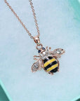 Bee Pendant With Feature Wings And Chain