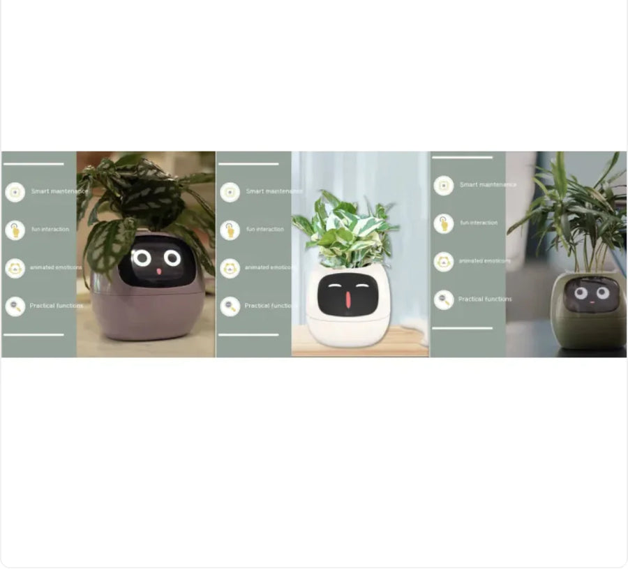 Smart Planter with AI: 49 Expressions, 7 Sensors for Easy Plant Care