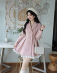 Winter Pink Sweet Elegant Dress