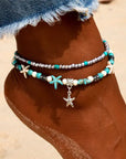 Sea Shell Beads Multilayer Anklets