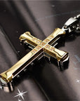 Metal Punk Cross Pendant Necklace