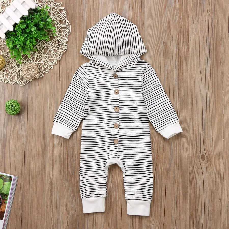 Striped Hooded For Babies