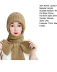 Ladies Winter Integrated Hat Scarf