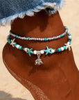 Sea Shell Beads Multilayer Anklets