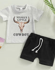 Casual Baby Boy Clothes Suit Cartoon Cow Print