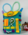 Toddler Busy Board Backpack With Buckles And Learning Activity Toys Develop Basic Life Skills