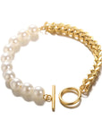 Half Pearl OT Buckle Bracelet Design Jewelry