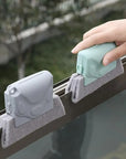 Window Groove Cleaning Tool with Brush and Cloth