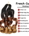 French Curl Braiding Synthetic Hair