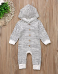 Striped Hooded For Babies