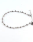 Silver Bead Chain Anklet for Women and Girls