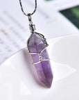 Natural Amethyst Crystal Point Pendant: DIY Jewelry Gift