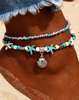 Sea Shell Beads Multilayer Anklets