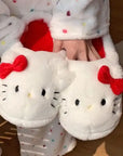 Kitty Kawaii Fluffy Fuzzy House Shoe Slippers