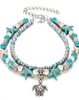 Sea Shell Beads Multilayer Anklets