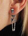 Ghostly Skull Earrings: Halloween Fashion