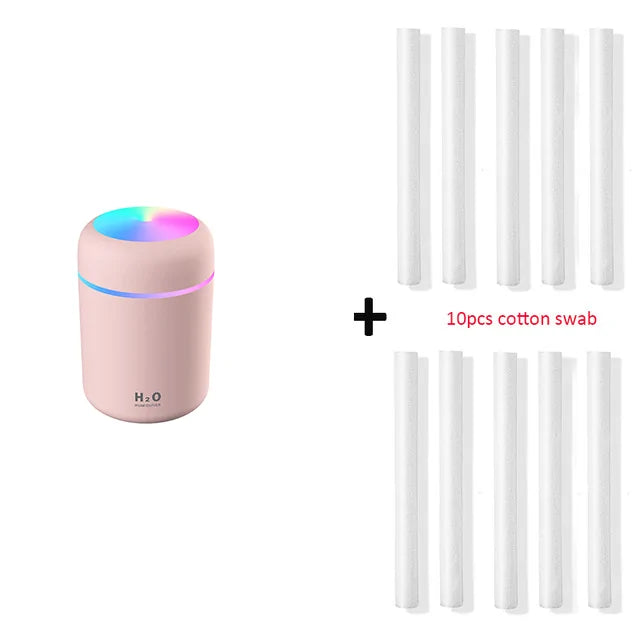 Portable 300ml Humidifier USB Cool Mist Maker