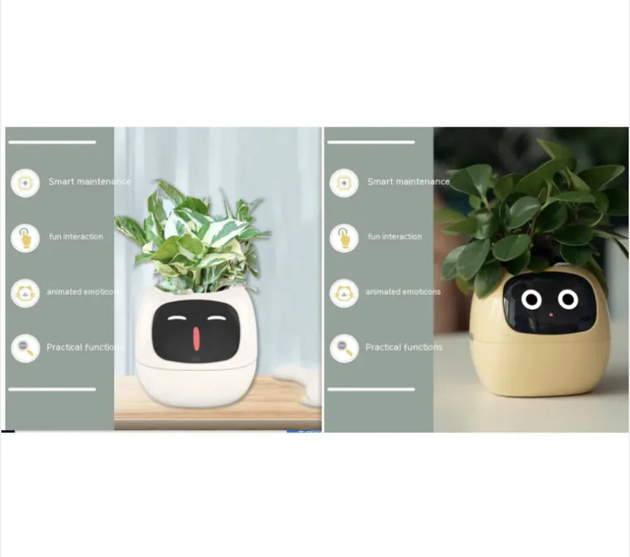 Smart Planter with AI: 49 Expressions, 7 Sensors for Easy Plant Care