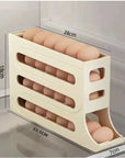 4-Layer Automatic Egg Roller Tray – Large Capacity Refrigerator Storage Box