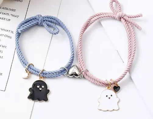 Ghost Emoji Couple Bracelet