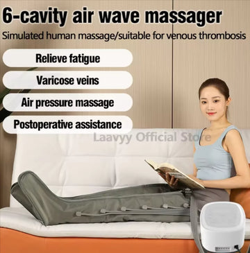 Professional Electric Air Pressure Leg Massager for Calf and Thigh Muscle Relaxation Therapy